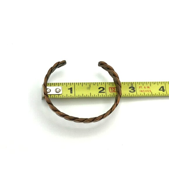 Vintage style Copper Twisted Design Open Cuff Bracelet - Picture 6 of 6